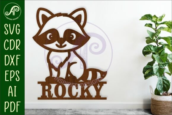 Download Raccoon Personalized Name Sign Laser Cut - Premium Resources
