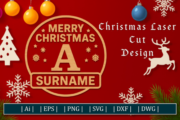Download Xmas Personalized Name Sign Laser Cut - Premium Resources