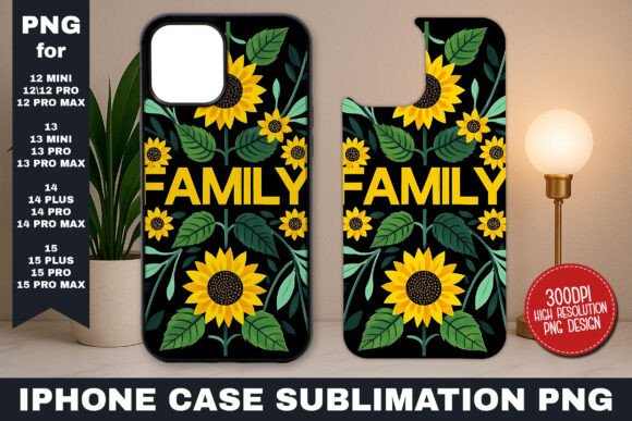 Download Family Word Art Sunflower Theme Iphone Wrap - Sunflower theme Collection