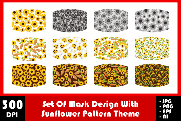Download Face Mask Design with Sunflower Theme - Sunflower theme Collection